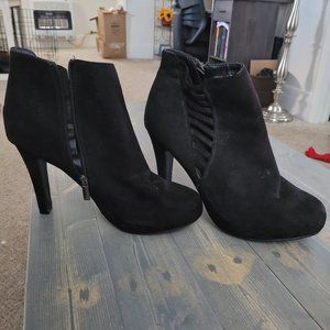 Black bootie heels